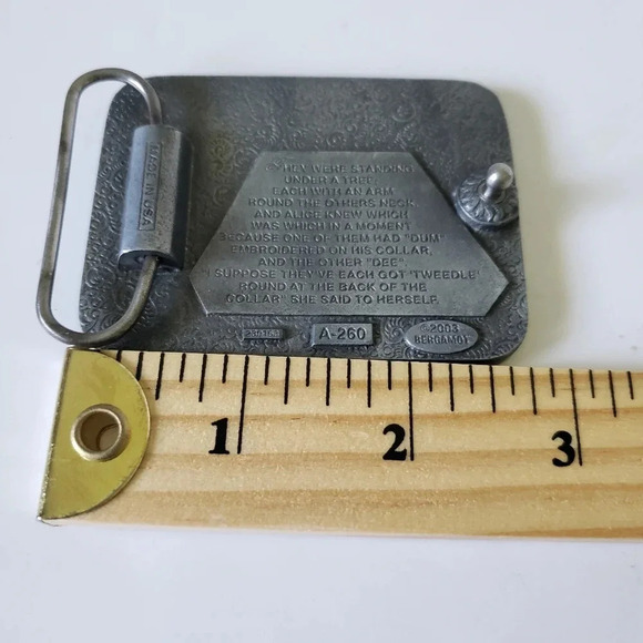 Alice in Wonderland 2003 Bergomot Made in USA Metal  Belt Buckle. - Picture 3 of 3